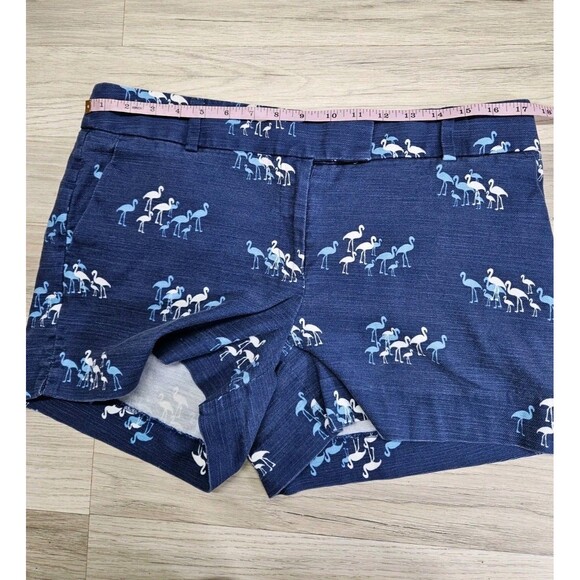 Loft Womens Blue Flamingo Shorts Size 10 Riviera Short Cotton - Picture 2 of 8